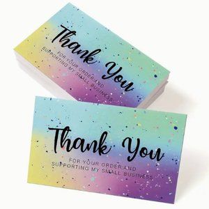 NEW Thank You For Your Order & Supporting My Small Business Cards 3 PACKS OF 50